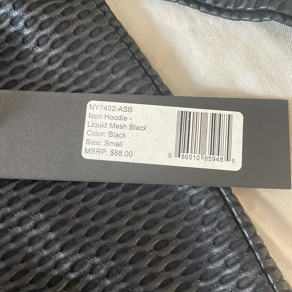 NWT Noli Liquid Mesh Icon Hoodie Black Gloss sz S - Picture 6 of 7